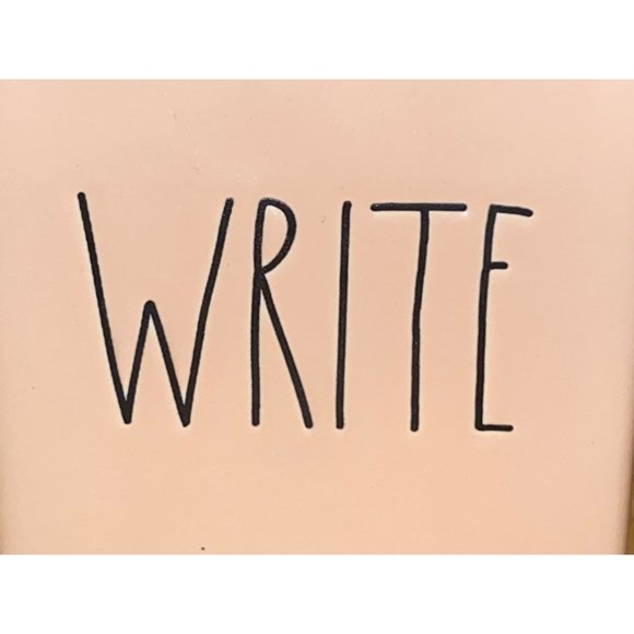 Rae Dunn Ceramic Pink Write Desk Organizer Pencil Pen Holder Caddy - Picture 2 of 8